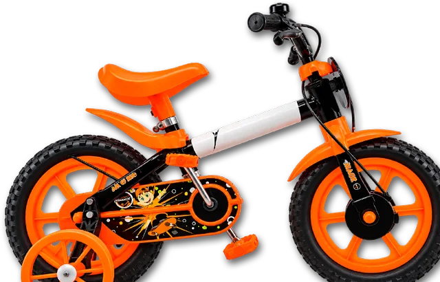 Bicicleta infantil laranja, imagem ilustrativa